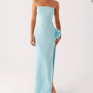 Peppermayo Strapless Light Blue Dress